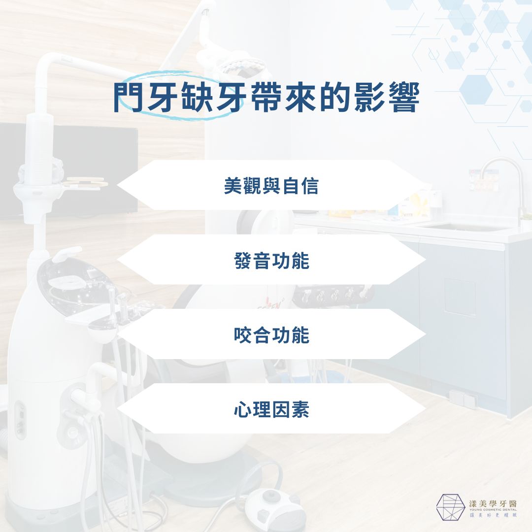 門牙缺牙帶來的影響